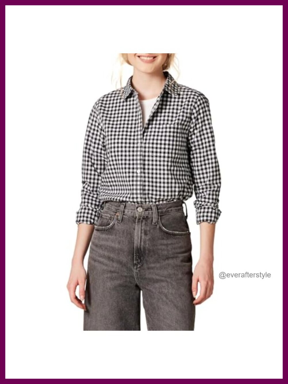 Women's Regular-Fit Long-Sleeve Button-Down Cotton Poplin Shirt
